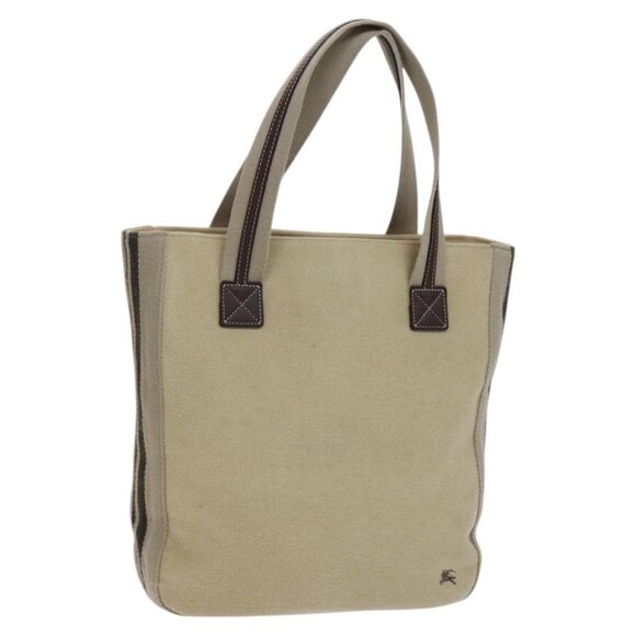 BURBERRY Blue Label Tote Bag Canvas Beige Auth ti2949 - Picture 1 of 14